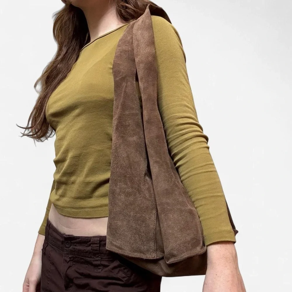 Sundance Italian leather suede slouchy hobo bag - Picture 5 of 8